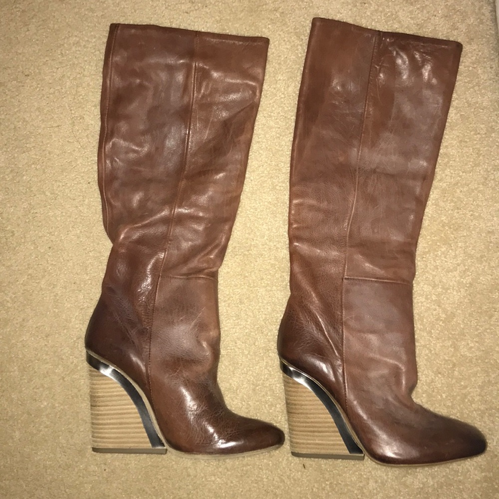 Vic Matie Brown Wedge boots